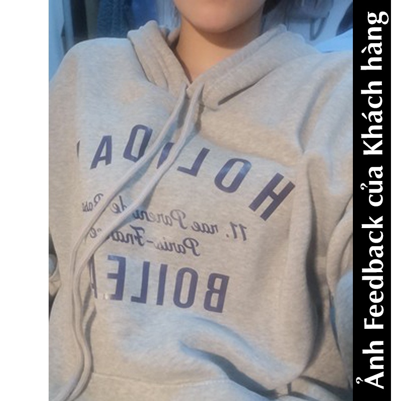 Áo hoodie nữ form rộng dây kéo HOLIDAY 2021, áo hoodie form rộng nữ màu xám, đen thời trang quảng châu chất đẹp | BigBuy360 - bigbuy360.vn