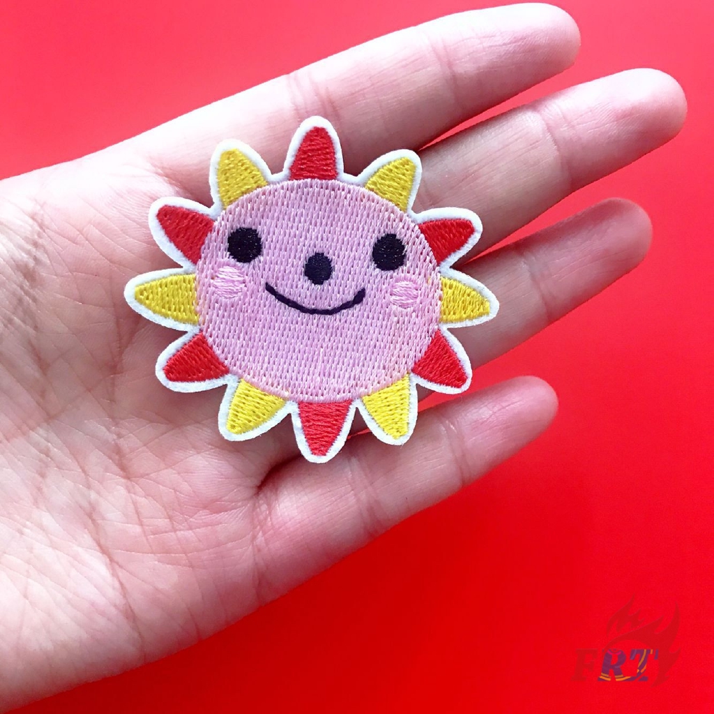 Miếng vải họa tiết hoa ủi trang trí quần áo DIY