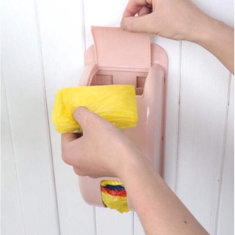 Hộp đựng túi nilong, túi đựng rác dán tường - Hộp rút túi nilong gắn tường tiện dụng - Tee &amp; Mee