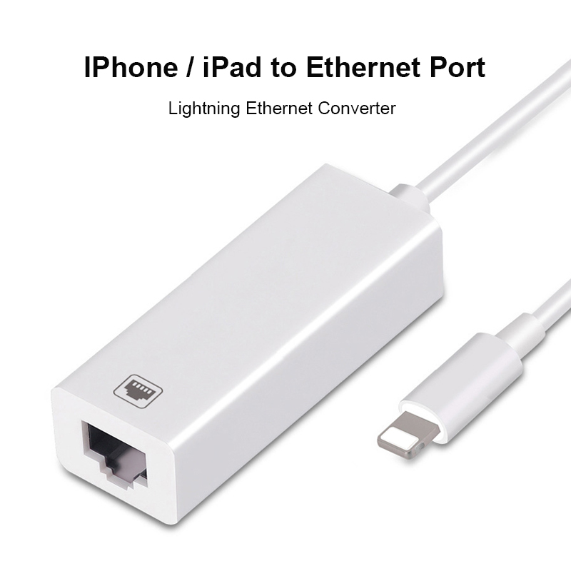 Cáp kết nối mạng Ethernet RJ45 trực tiếp sang giao diện cho iPhone 12 Pro Max ipad 7 / 8 2020 / ipad air 4 AIR1 / 5 / 6