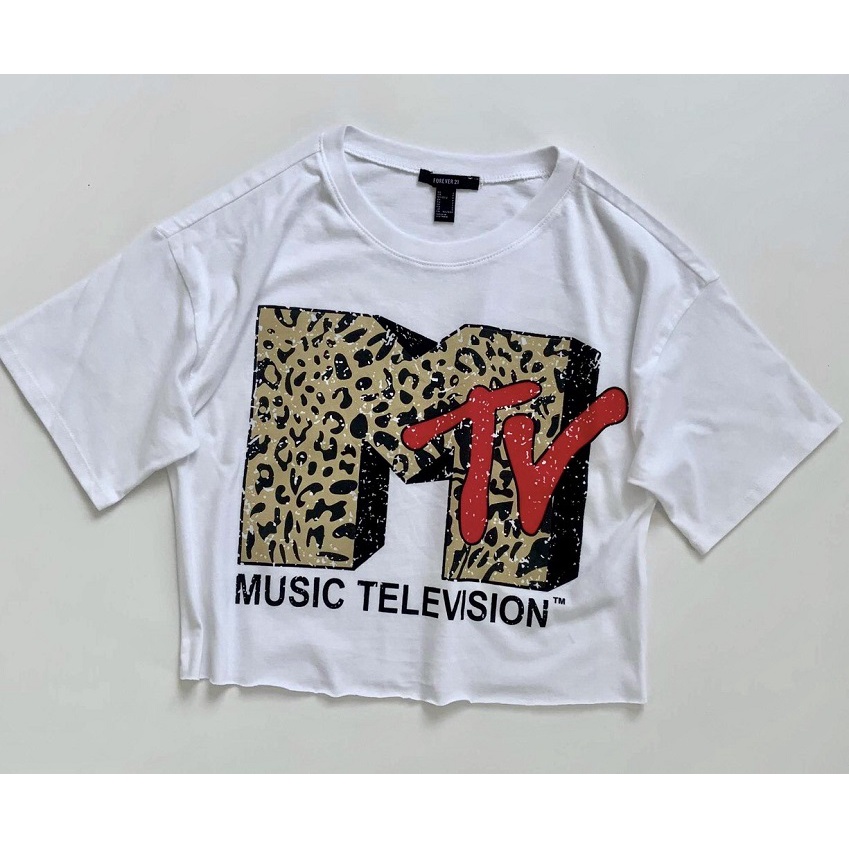 Áo Croptop F21 Lai Sóng In MTV - 3927