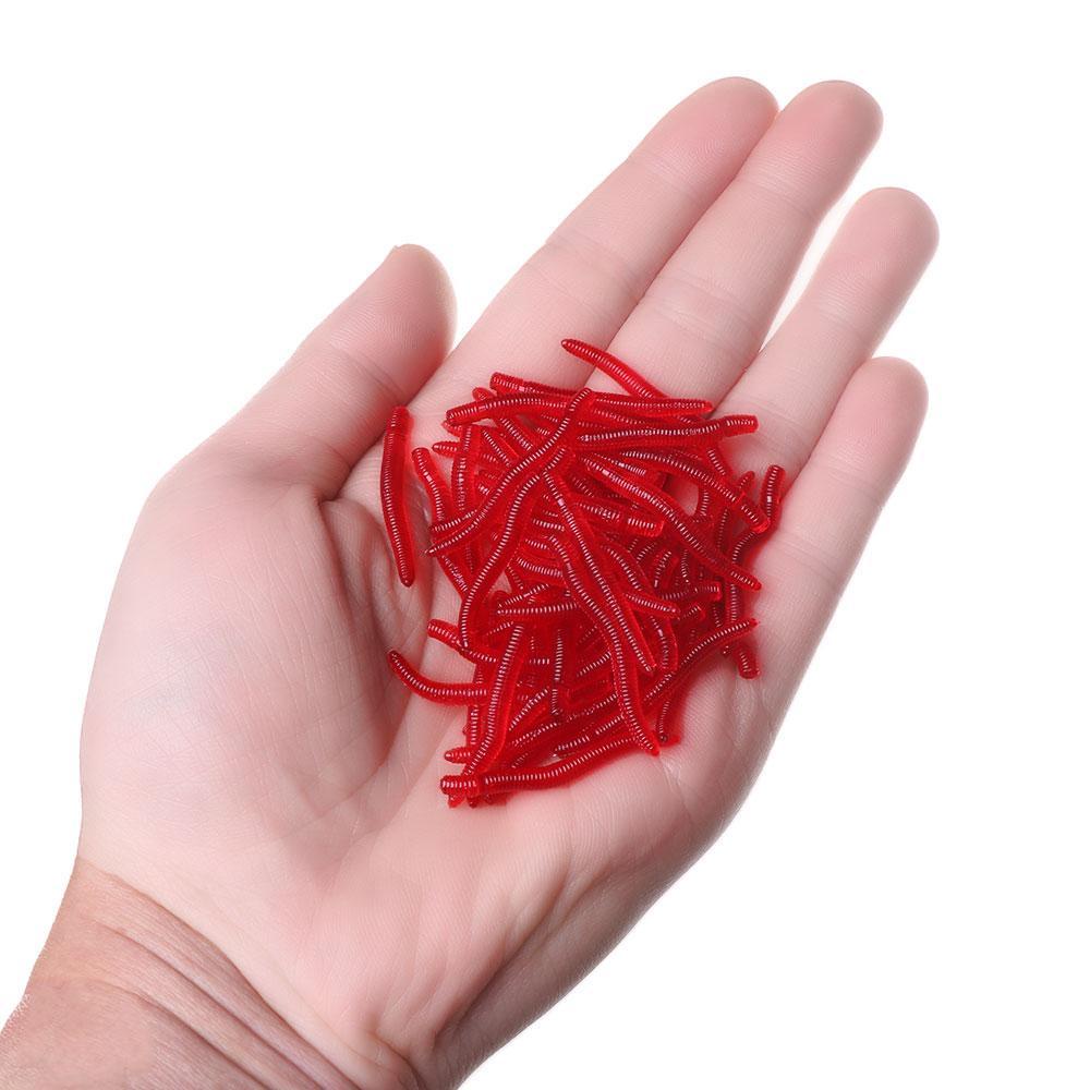 Bộ 50 / 200 Mồi Giun Giả Câu Cá 2cm / 4cm