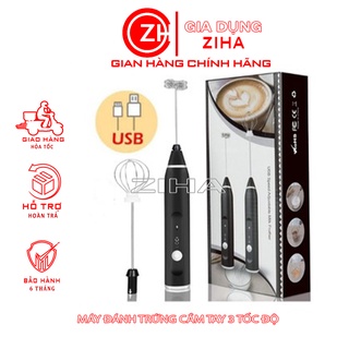Máy đánh trứng, đánh sữa , tạo bọt cafe mini cầm tay pin sạc 3 chế độ cao cấp