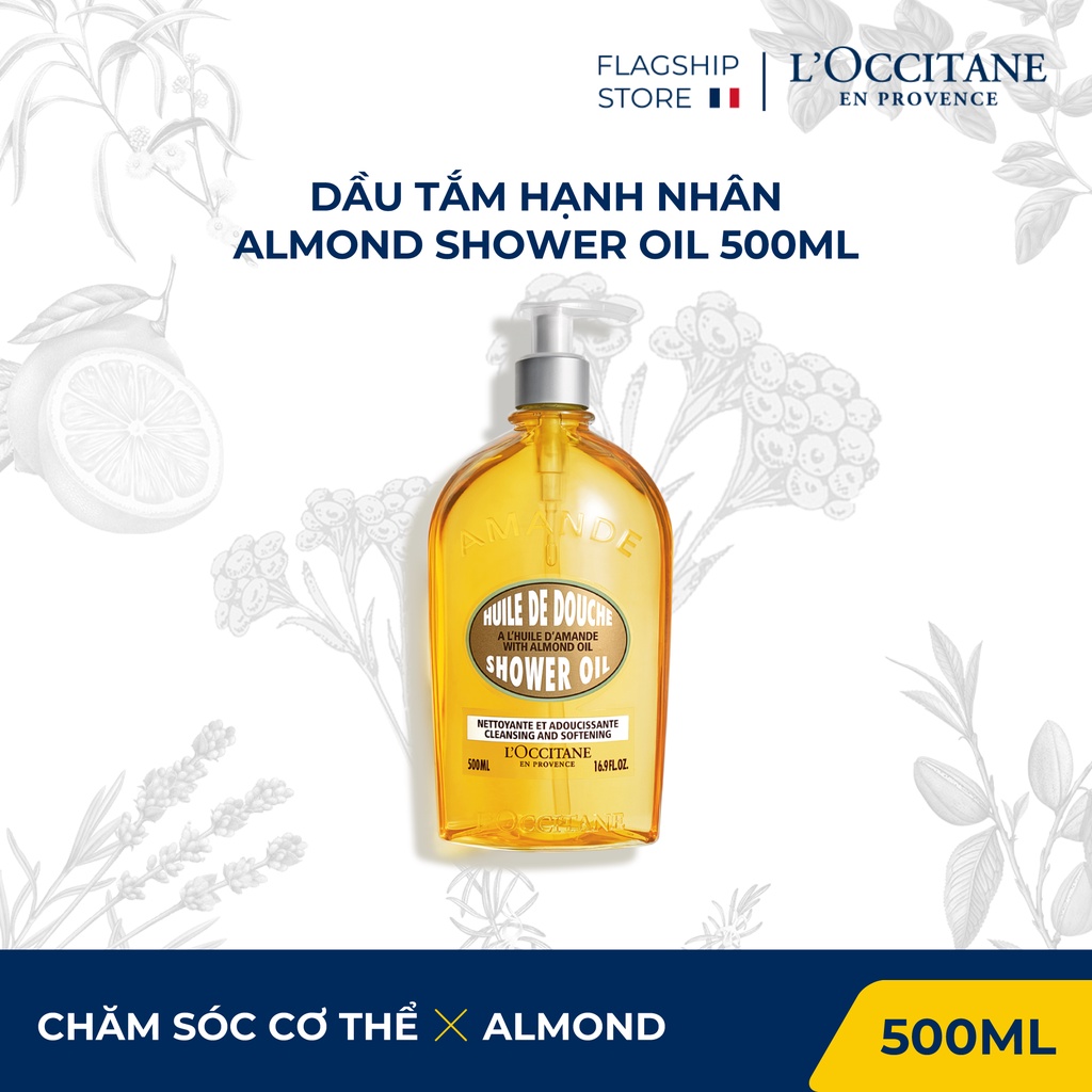 Dầu tắm Hạnh Nhân Almond shower oil 500ml L'occitane