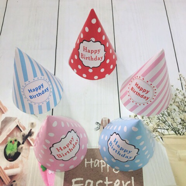 Mũ sinh nhật cho bé (set 5 mũ)