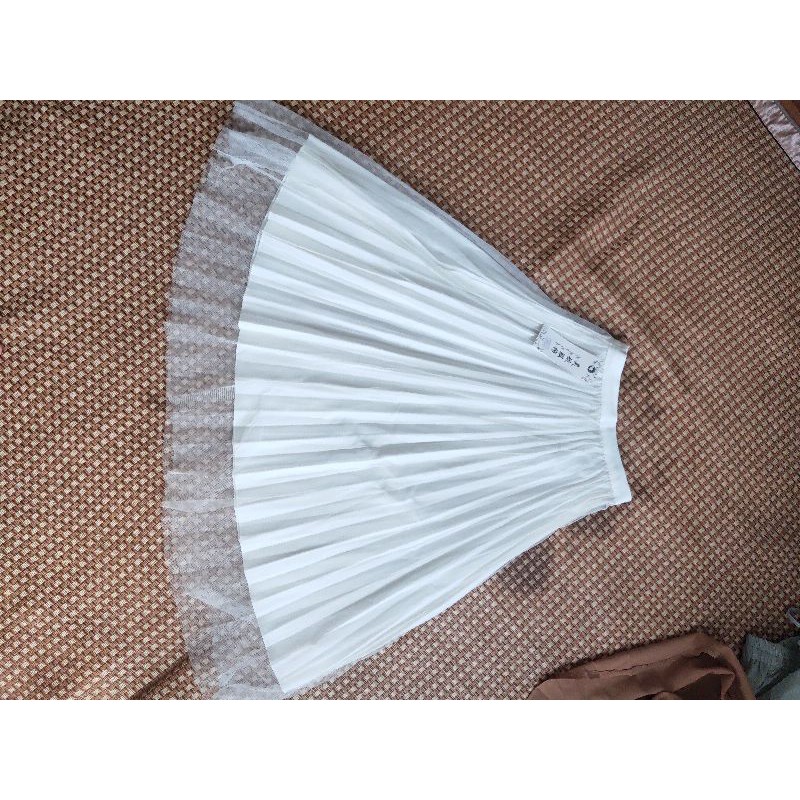 [SALE SỐC] Chân váy dài xoè trắng midi