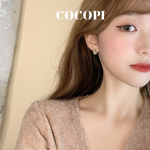 Bông Tai khuyên tai đính ngọc cao cấp phong cách Hàn Quốc COCOPI Accessories