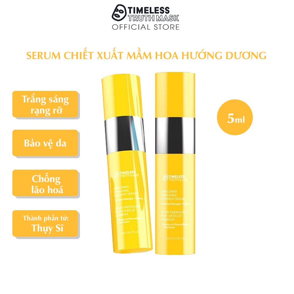 Serum chống lão hoá và trắng da chiết xuất mầm Hoa Hướng Dương Timeless Truth Mask - Sunflower (5ml)