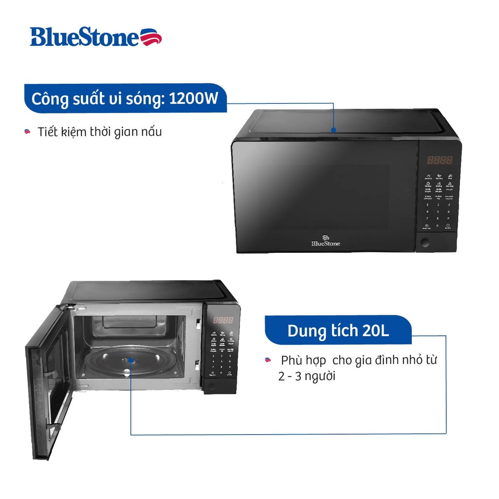 Lò Vi Sóng Điện Tử Bluestone MOB-7815 (20 Lít)