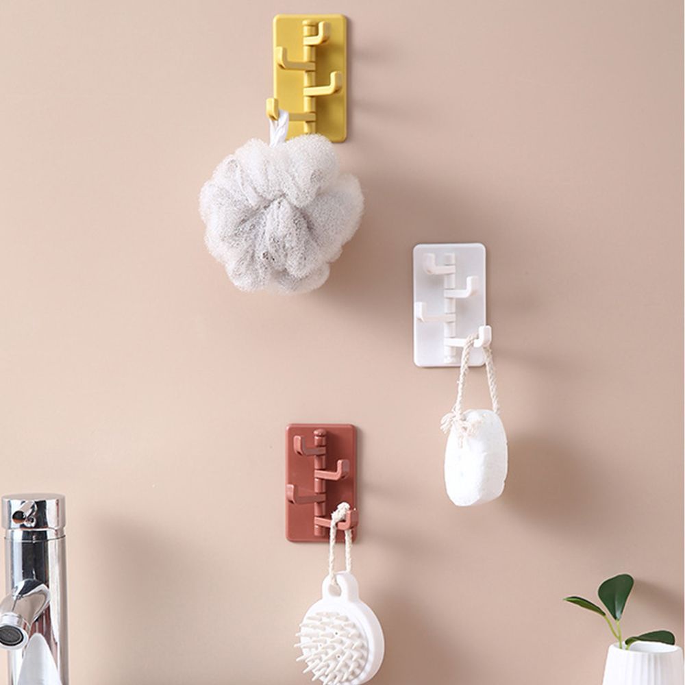 Móc Treo Đồ Bằng Nhựa Dán Tường Không Để Lại Dấu Nhiều Màu Sắc Tiện Dụng Cho Nhà Bếp/Phòng Tắm