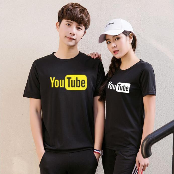 Áo phông tay lỡ unisex basic tee Youtube Áo thun oversize Unisex nam nữ form rộng kiểu dáng Hàn quốc ❕