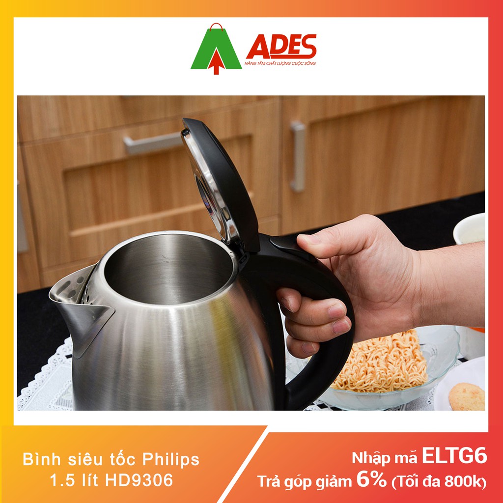 Bình siêu tốc Philips 1.5 lít HD9306