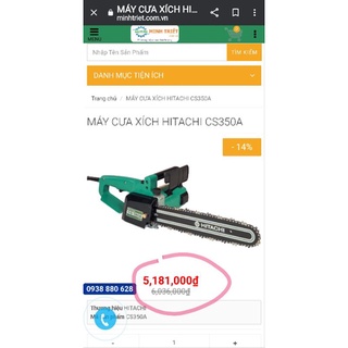 Cưa xích Hitachi xài điện 100 volt