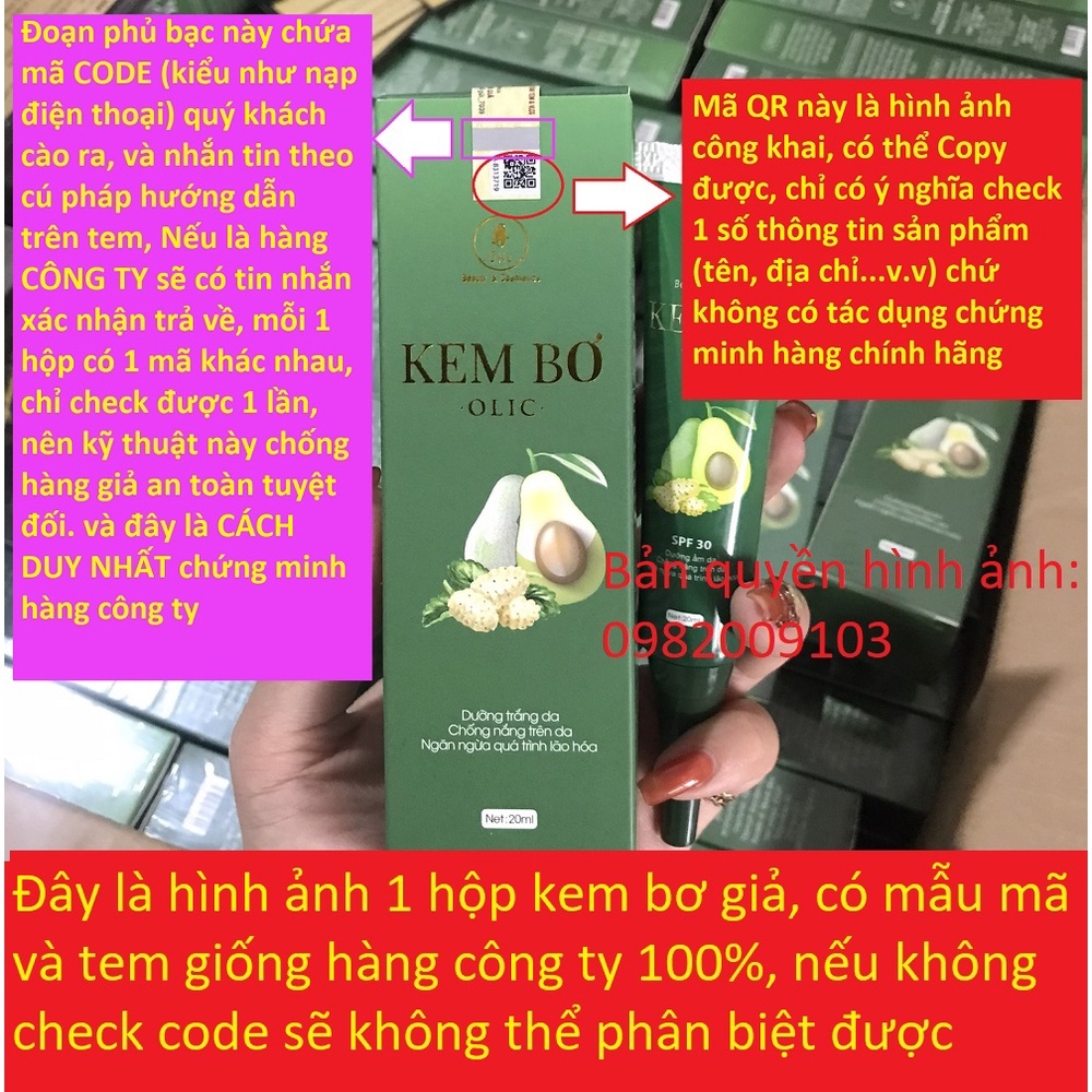 KEM BƠ OLIC CẤY TRẮNG NUÔI DA - MẪU MỚI