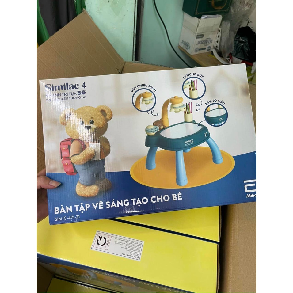 Bàn tập vẽ sáng tạo  Freeship  Bộ bàn máy chiếu đèn tập vẽ cho bé vui chơi, đồ chơi giải trí cho bé cả ngày