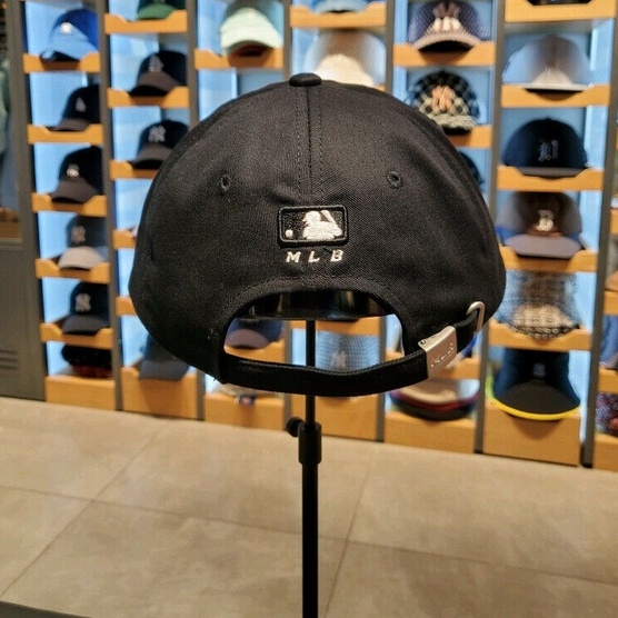 Nón MLB NY chính hãng in hình chú vịt Disney dễ thương, mũ MLB đen cho nam và nữ | 3ACPD011N-50BKS