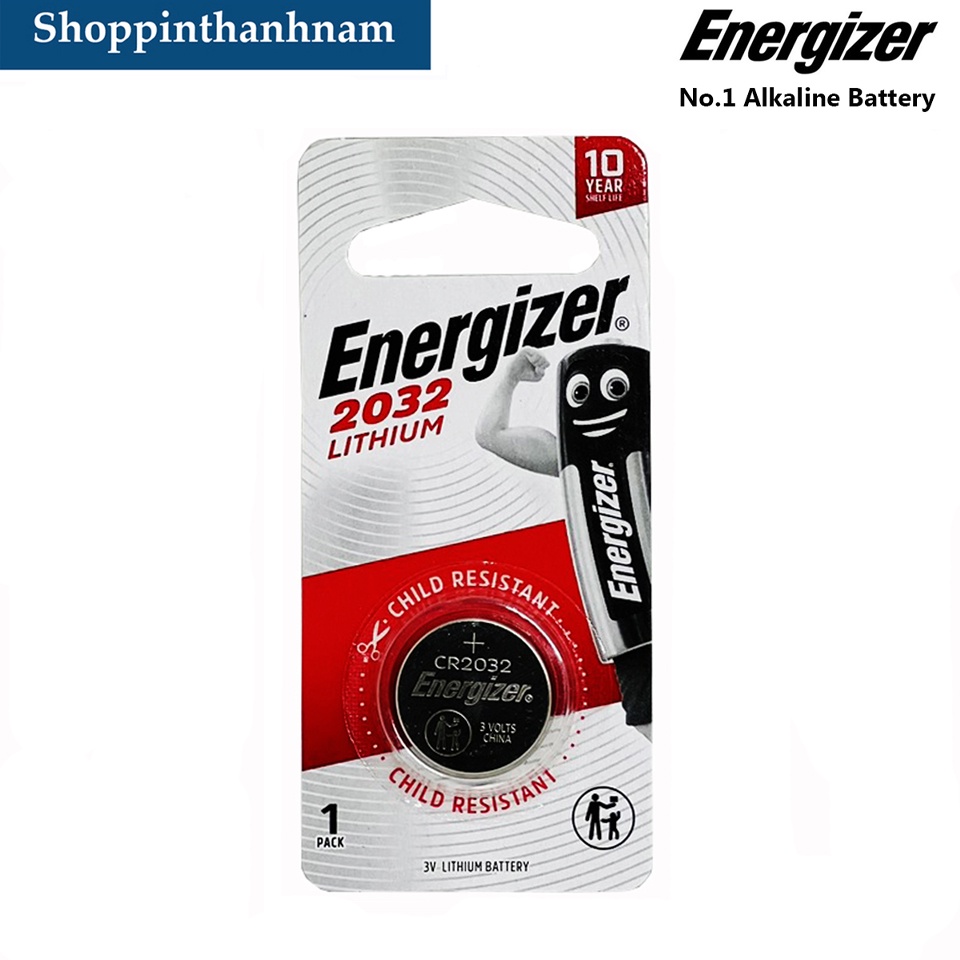 Pin CR2032 Energizer cao cấp vỉ 1 viên chính hãng dung lượng cao vượt trội