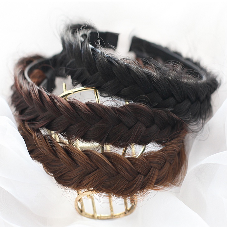 Băng Đô Kiểu Tóc Giả Thắt Bím Thời Trang Cho Nữ