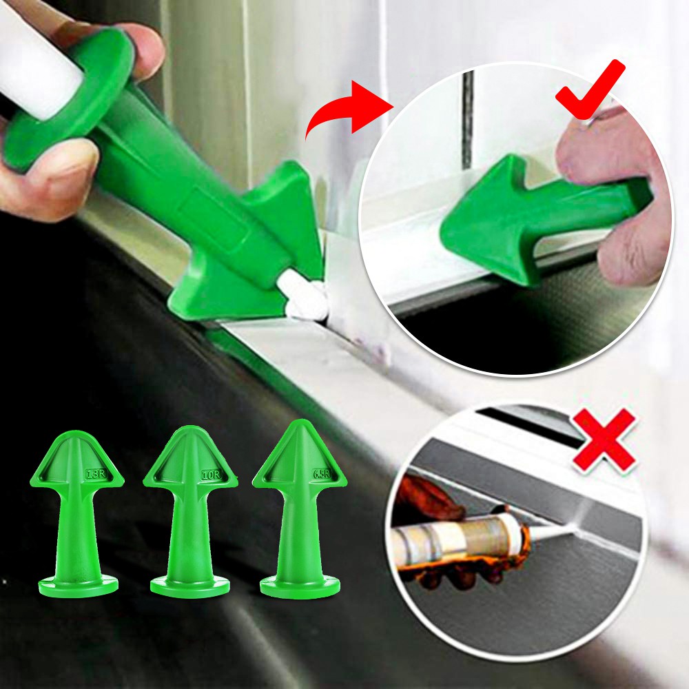 EKEZ Bộ 4 Đầu Phun Keo Caulk Cho Sàn Nhà + Dao Cạo Làm Sạch