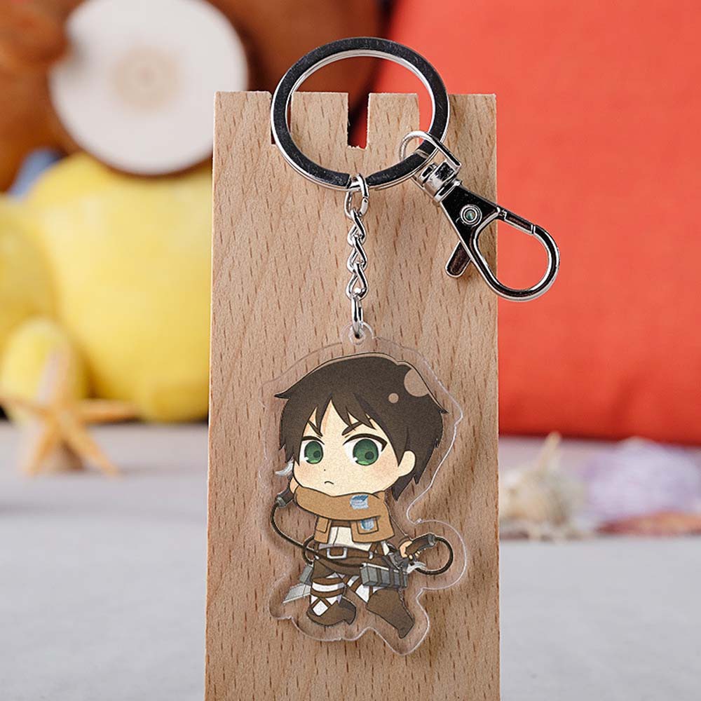 ALLGOODS Creative Attack on Titan Keychain Bag Pendant Gift Double Sided Anime Attack on Titan Car Key Holder Car Key Rings For Men Women Kid Key Rings Special Car Interior Accessories Acrylic