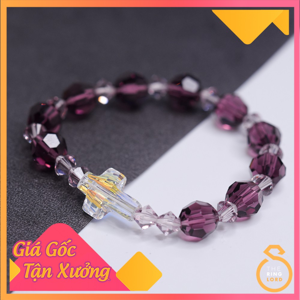 Vòng Chuỗi Mân Côi pha lê SWAROVSKI hạt 8mm - Bảo hành thay dây miễn phí | TheRingLord