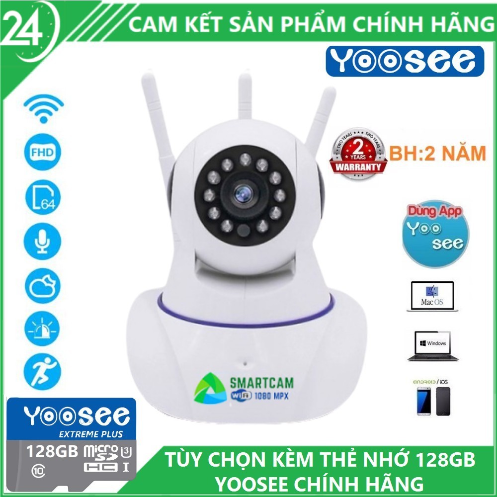 Camera IP Wifi Yoosee Smartcam 2.0Mpx Đàm Thoại 2 Chiều Full HD 1080P  [BẢO HÀNH 24 THÁNG]