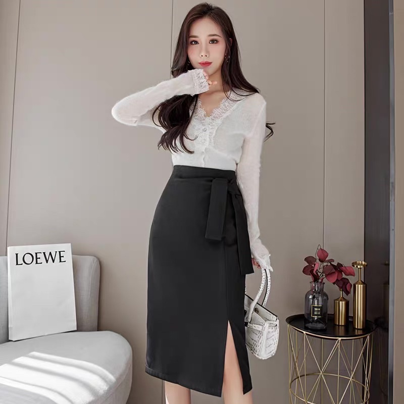 Chân Váy Bút Chì thắt nơ