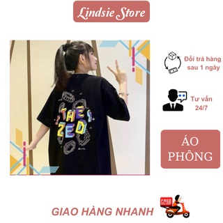 Áo Thun Chữ Màu Phá Cách, Áo phông tay lỡ dáng dấu quần, dễ phối đồ