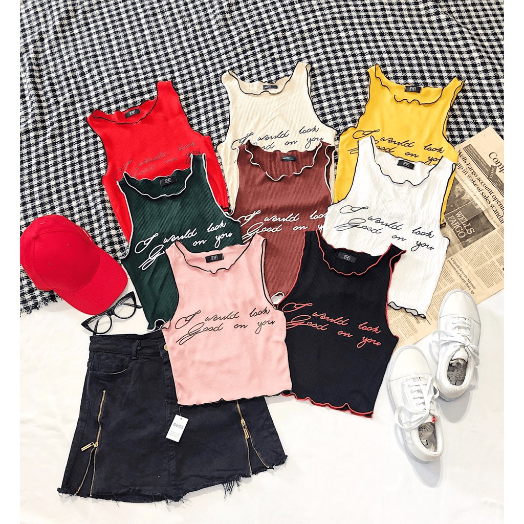 Áo tanktop chữ