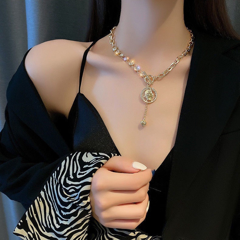 vòng cổ retro đính đá sang trọng quý phái cho nữ