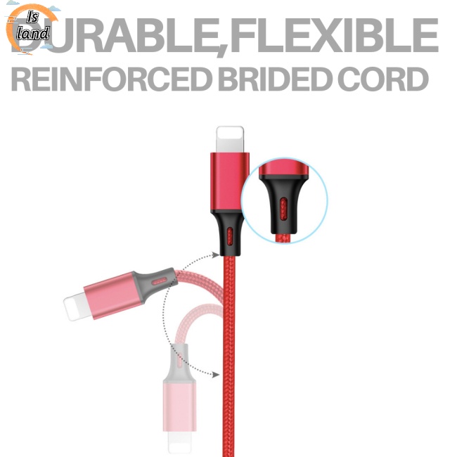 【IS】 Fast USB Charging Cable Universal 3 in 1 Multi Function Cell Phone Cord Charger