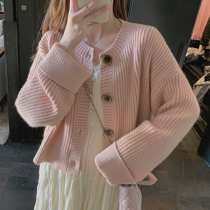 Áo Khoác Len Cardigan Dáng Rộng Thiết Kế Trẻ Trung Hợp Thời Trang