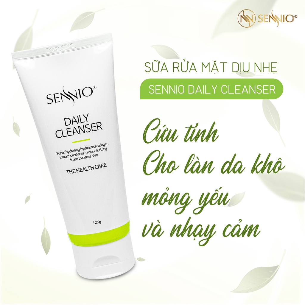 Sữa Rửa Mặt Dịu Nhẹ Tạo Bọt Cho Da Mụn Hỗ Trợ Trắng Da Tốt SENNIO Daily Cleanser 125ML - TODAHO SNO 823