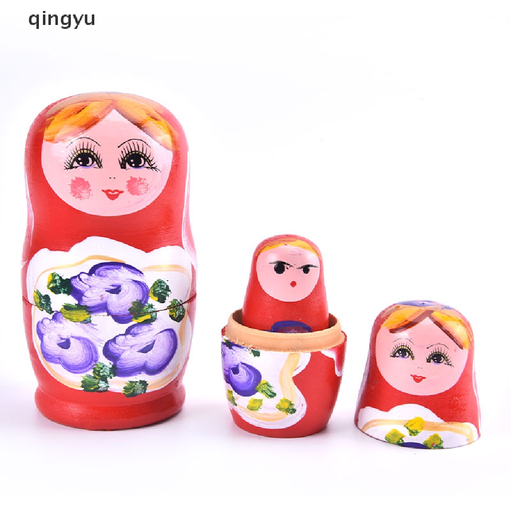 Bộ 5 Búp Bê Hoạt Hình Nga Matryoshka Bằng Gỗ