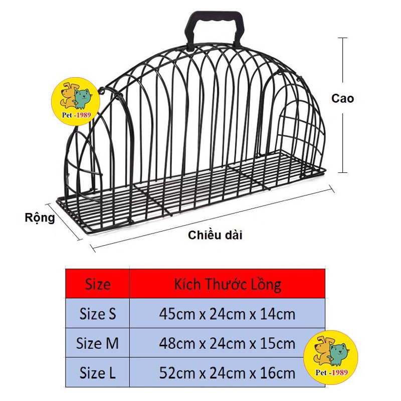 Lồng tắm sấy lông spa cho Chó mèo Pet-1989