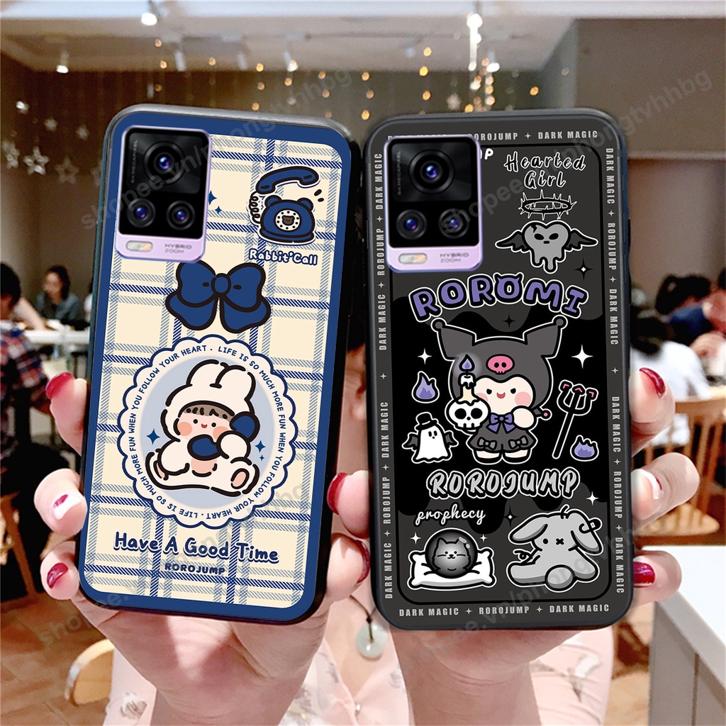 Ốp lưng Vivo V20 in mẫu gấu thể thao , smile mặt cười cực cute