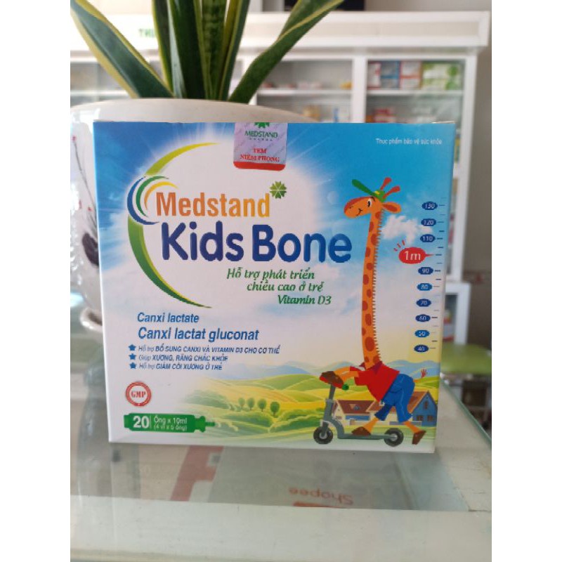 MEDSTAND KIDS BONE – Hỗ trợ phát triển chiều cao ở trẻ, bổ sung canxi và vitamin D3 (20 ống )