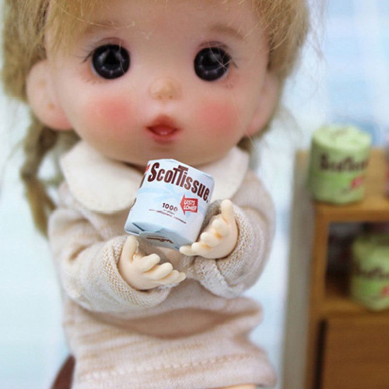 Mô Hình Cuộn Giấy Vệ Sinh Cho Nhà Búp Bê