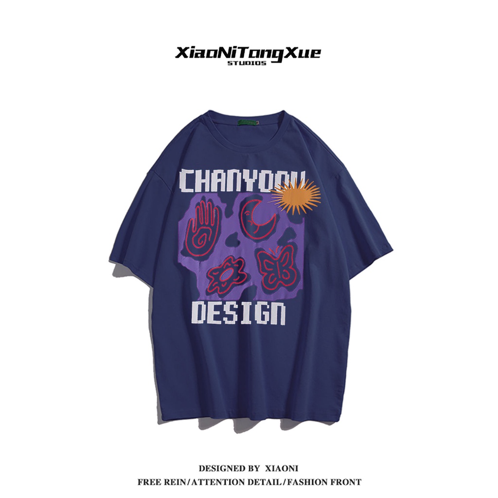 Áo Thun Cotton Tay Lỡ Dáng Rộng Thiết Kế Mới 2021