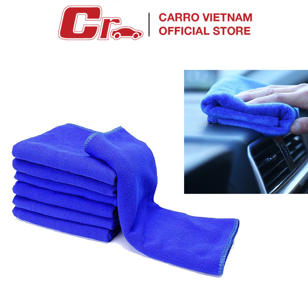 Khăn lau Đa năng Microfiber dày dặn, mềm mịn, thấm hút nước tốt - Khăn lau gương kính cho Ô tô, Xe hơi, Xe máy (50x30cm)