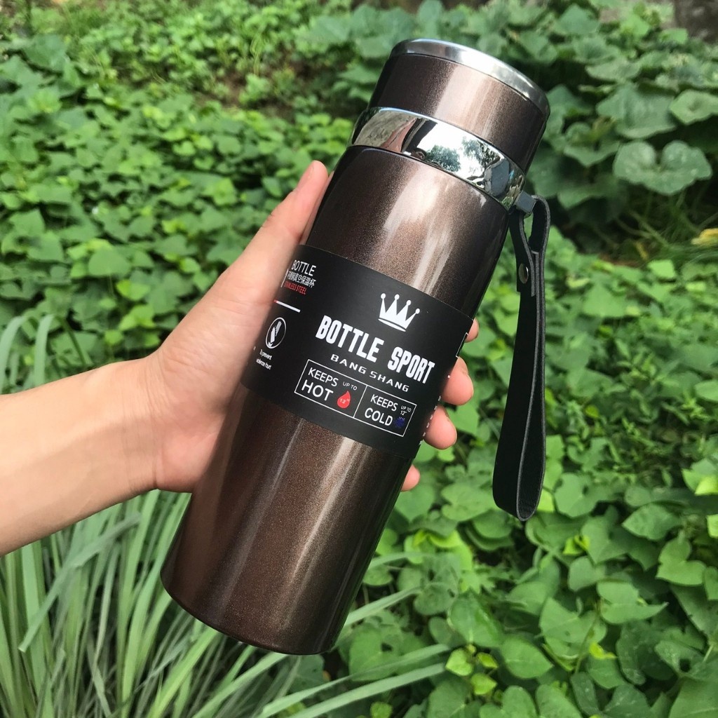 Bình giữ nhiệt 1000ml XinLang 2 lớp Inox kiểu dáng thể thao, Bình nước giữ nhiệt Inox 2 lớp dung tích 1000ml siêu đẹp