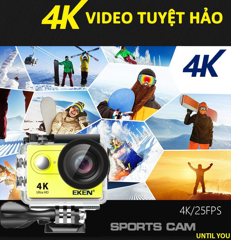 Camera Thể Thao Eken H9R- Camera 4K Ultra Hd Wifi, Có Remote, Phiên Bản Mới Nhất 4.0, Kết Nối Smartphone Bằng Ứng Dụng | BigBuy360 - bigbuy360.vn