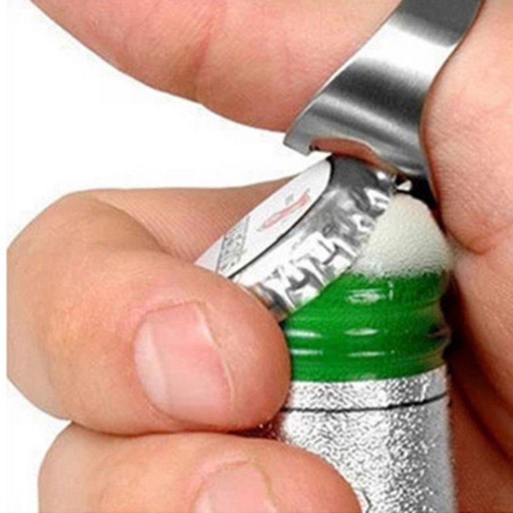 1 / 3 Nhẫn Mở Nắp Chai Bia Bằng Thép Không Gỉ