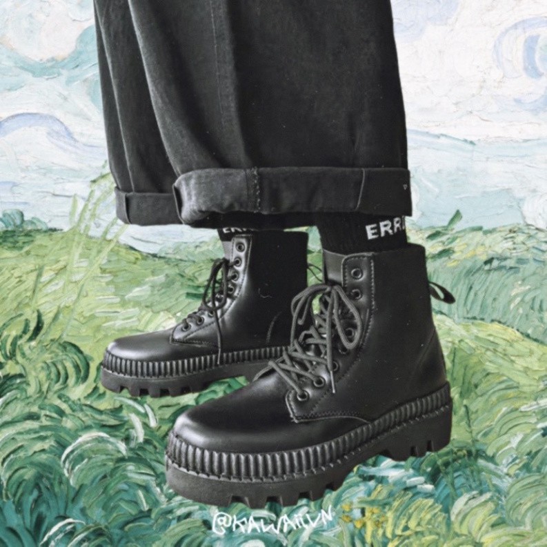 MICHIGAN BOOTS - GIÀY CỔ CAO ĐẾ 5CM NAM NỮ độc quyền Kawaii Viet Nam (Ảnh thật shop tự thực hiện)