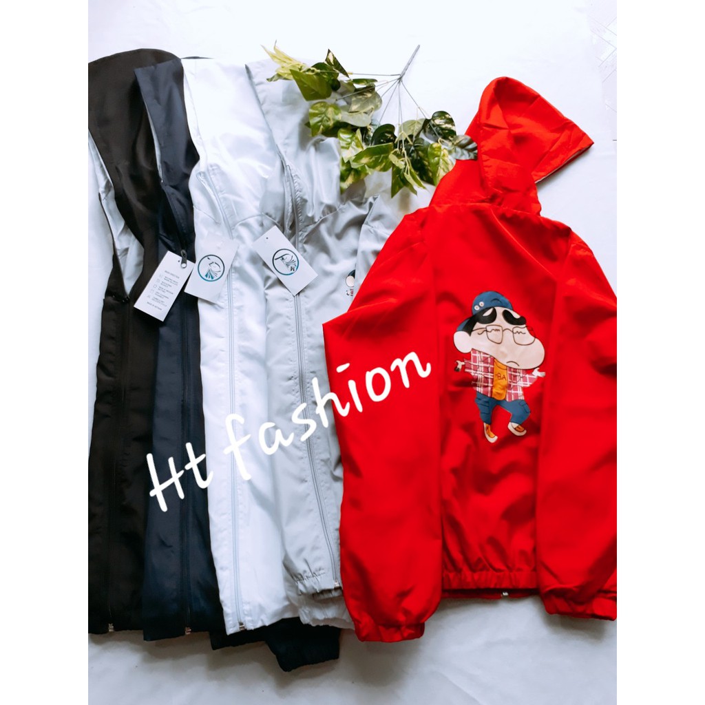 Áo khoát dù nam nữ in hình cusin