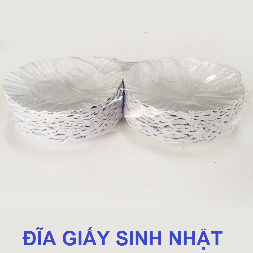 Túi 0.5 Kg đĩa giấy ăn bánh sinh nhật, đĩa giấy đựng bánh kem