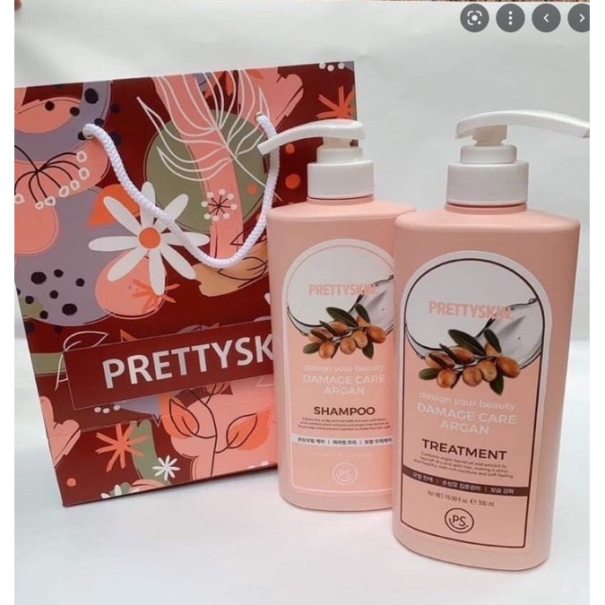 Cặp Dầu Gội Xả Hương Nước Hoa Cao Cấp Prettyskin- Phục Hồi Tóc Khô Sơ, Thơm Lâu, Hương Thơm Sang Trọng