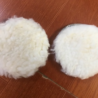 Combo 2 Miếng lông cừu trắng đánh bóng xe oto dùng cho máy cầm tay