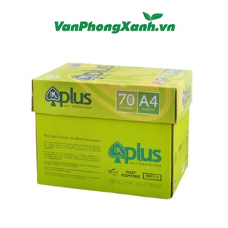 Giấy in IK Plus A4 - ĐL 70, Giấy photo, giấy vẽ giá rẻ (1 ream 500 tờ)