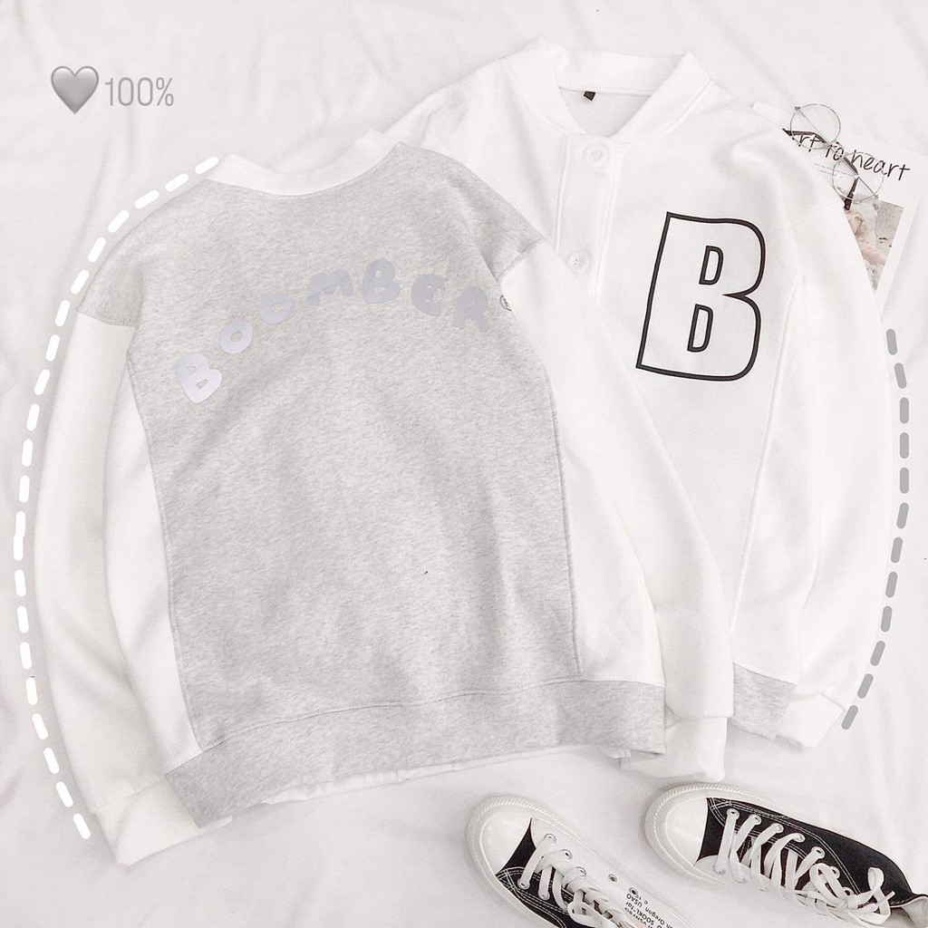 Áo Khoác Nỉ Bông Cardigan BOOMBER Phản Quang Unisex (5 Màu)